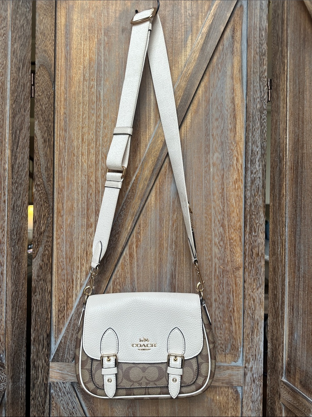 Coach C6781 Lucy Crossbody Signature Canvas in Khaki/Chalk